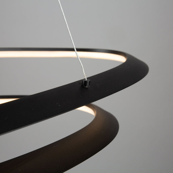 Luminaire suspendu Ara noir à DEL de 45 W