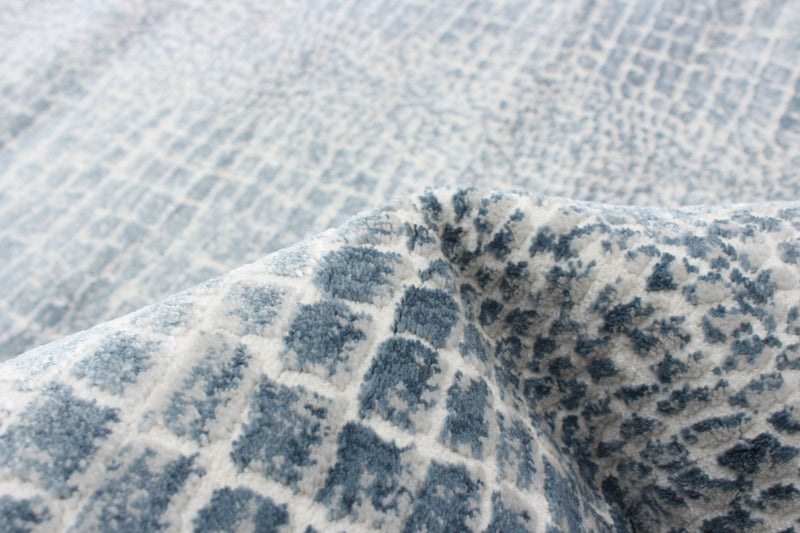 Carpette Kecia bleu marine/crème 6 pi 7 po x 9 pi 6 po