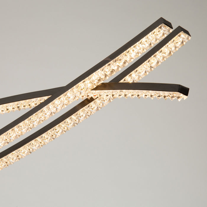 Luminaire suspendu Nova noir à DEL de 30 W