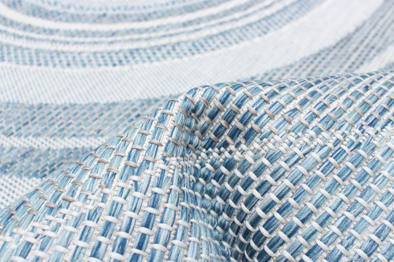 Carpette Neisha Modern bleue 6 pi 7 po x 9 pi 6 po