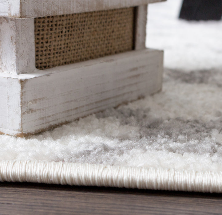 Carpette Lav grise à motifs marocains 3 x 5