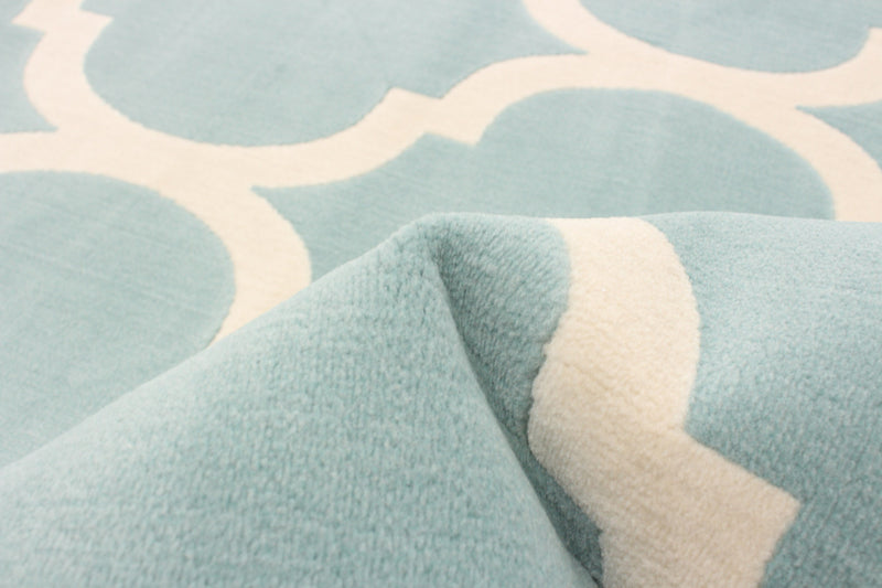 Carpette Aliya turquoise 5 pi 3 po x 7 pi 7 po