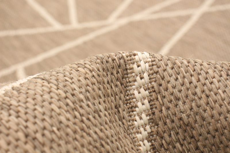 Carpette Sadie Abstract Taupe-Champagne - 5 pi 3 pox 7 pi 7 po