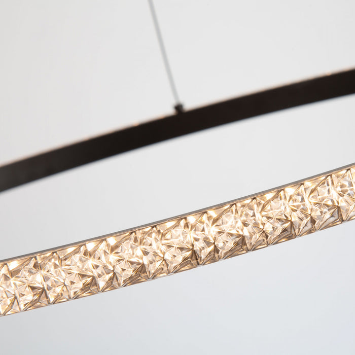 Luminaire suspendu Nova noir à DEL de 29 W