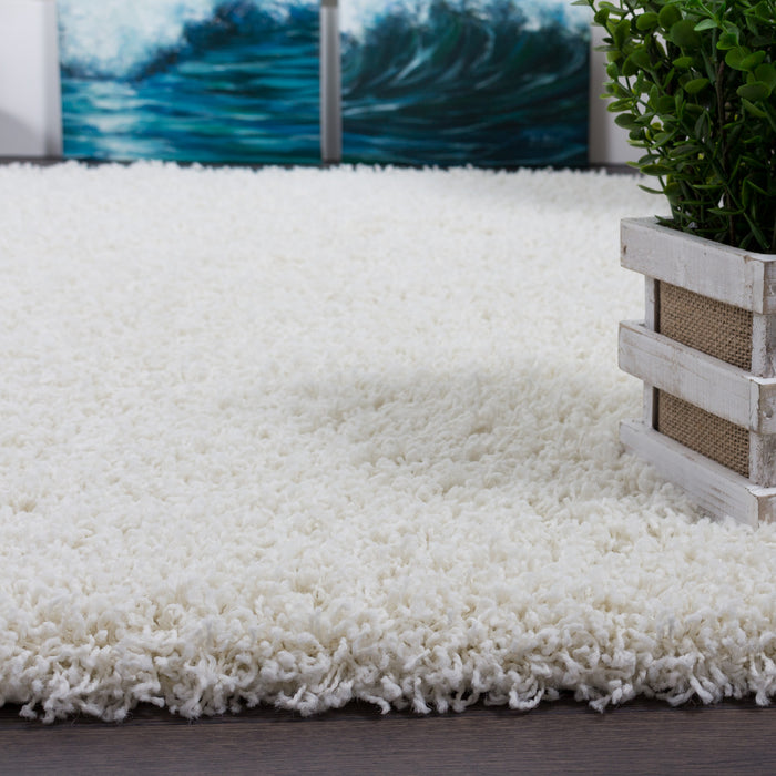 Carpette à poil long Victoria crème 3 x 5