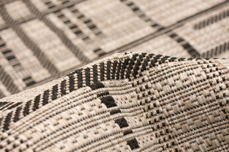 Carpette Sadie Burburry argent-noir - 5 pi 3 pox 7 pi 7 po