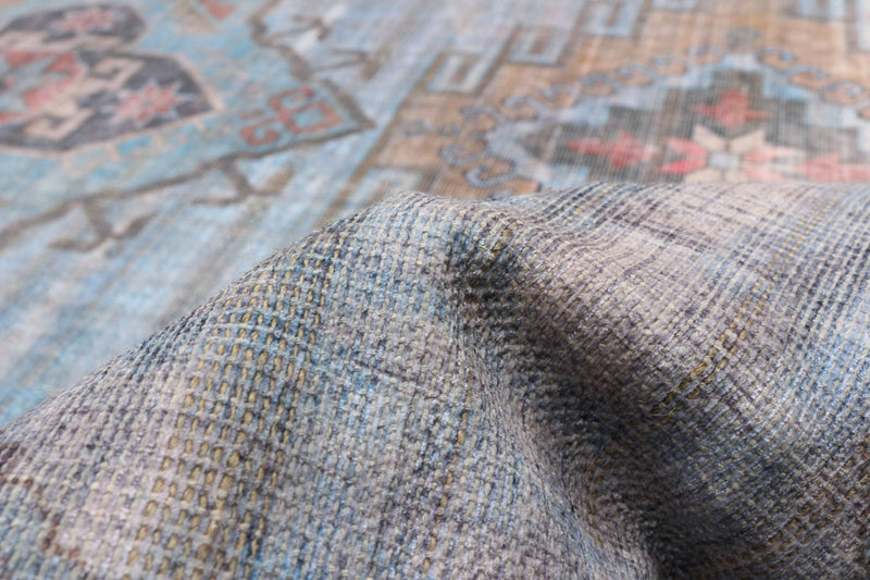 Carpette Kashkuli bleue 5 pi 3 po x 8 pi 0 po