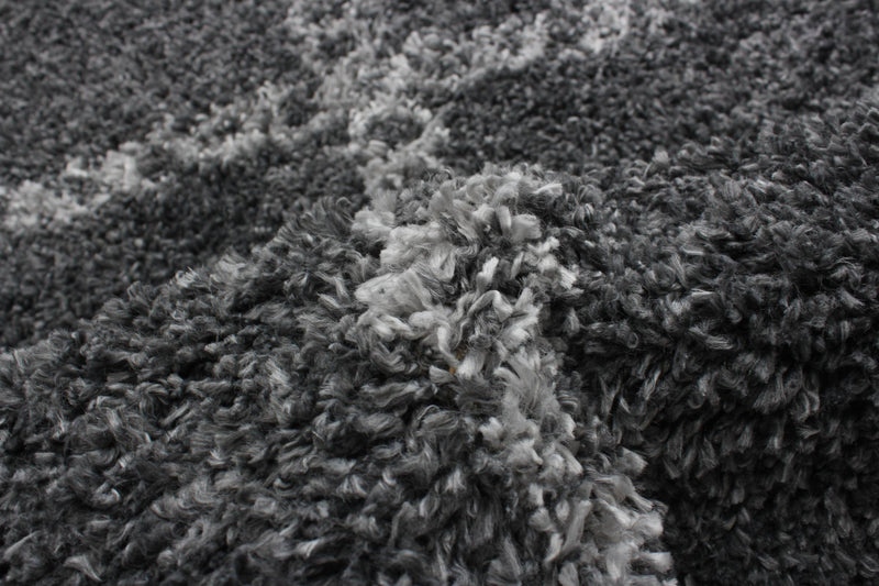 Carpette à poil long Helma Stark gris foncé 8 pi 0 po x 10 pi 0 po