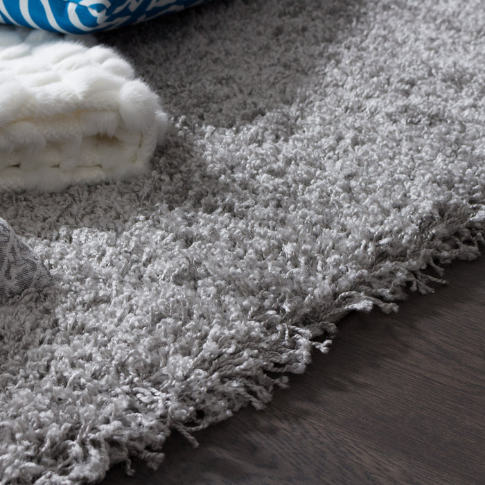 Carpette à poil long Victoria gris clair 3 x 5