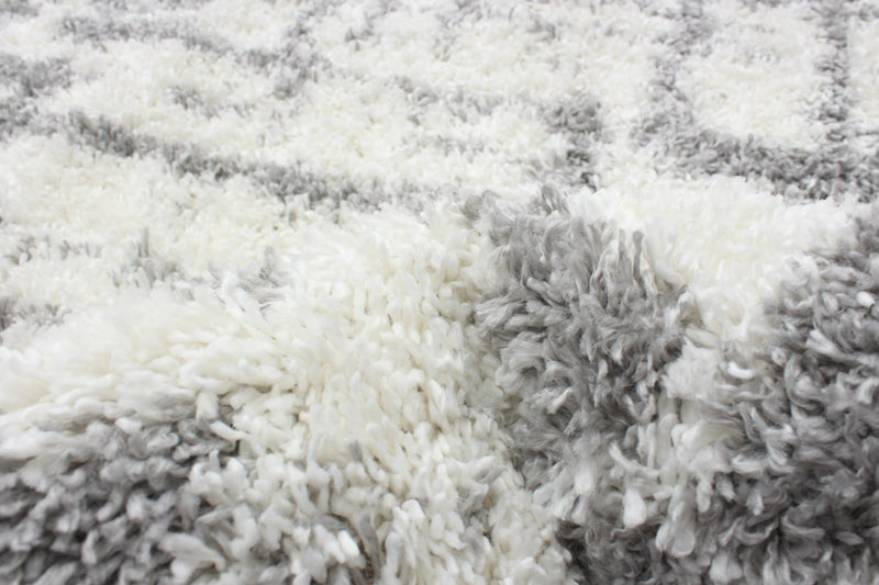 Carpette à poil long Helma Urban gris claircrème 3 pi 11 po x 5 pi 11 po