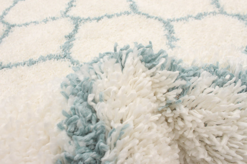 Carpette à poil long Helma Trellis crème 3 pi 11 po x 5 pi 11 po