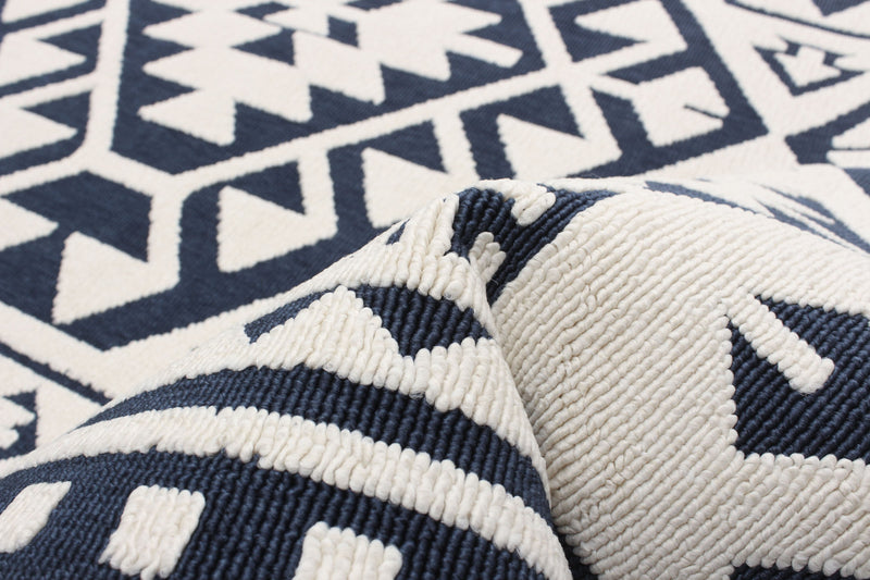 Carpette Gaia bleue 3 pi 11 po x 5 pi 7 po