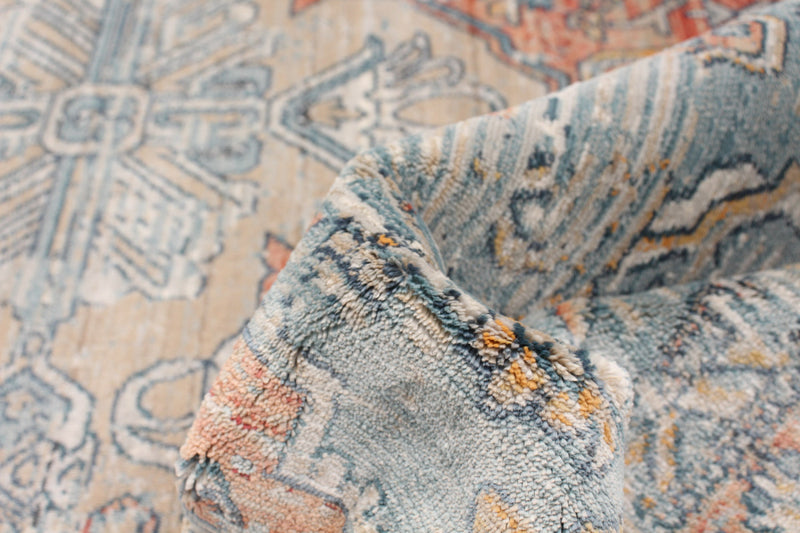 Carpette Baina Heriz bleu - 5 pi 3 pox 6 pi 7 po