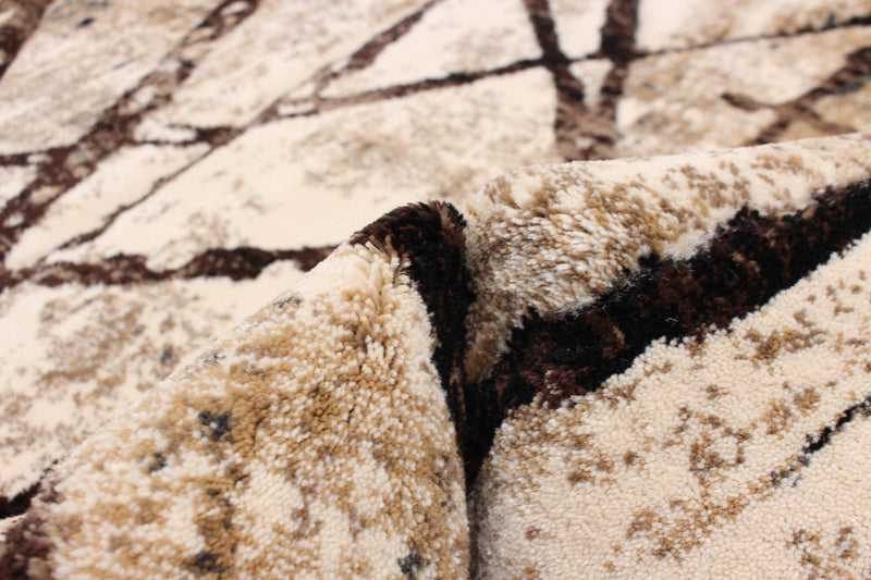 Carpette Cherokee doréechocolat - 5 pi 3 po x 7 pi 3 po