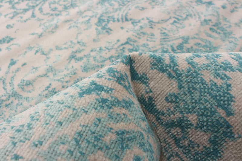 Carpette Corinne turquoise 5 pi 3 po x 7 pi 7 po