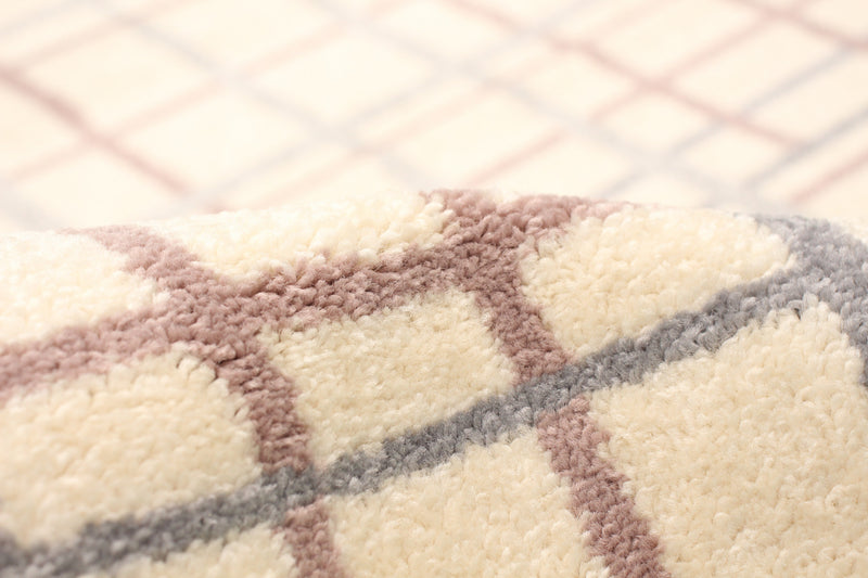 Carpette Taite crème-argent - 7 pi 10 pox 10 pi 2 po
