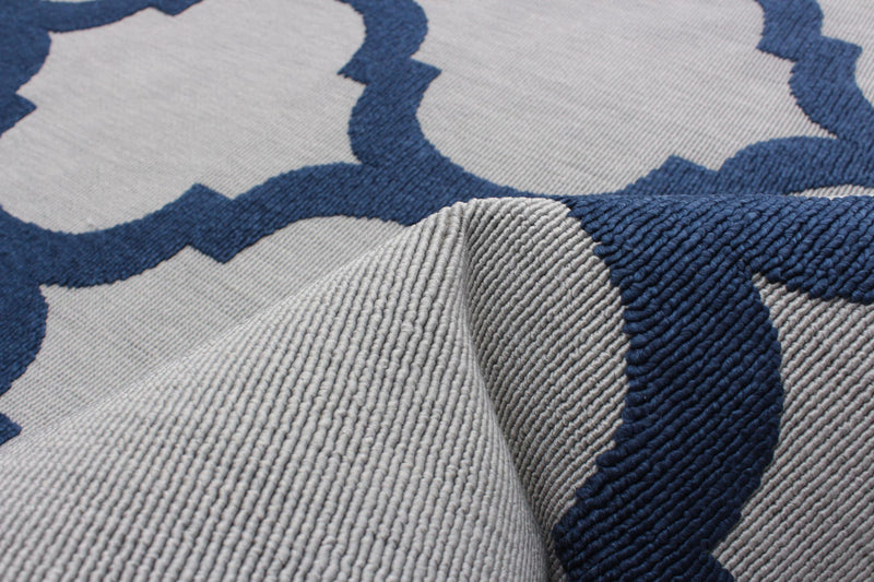 Carpette Sophie grisebleu marine - 6 pi 7 po x 9 pi 6 po