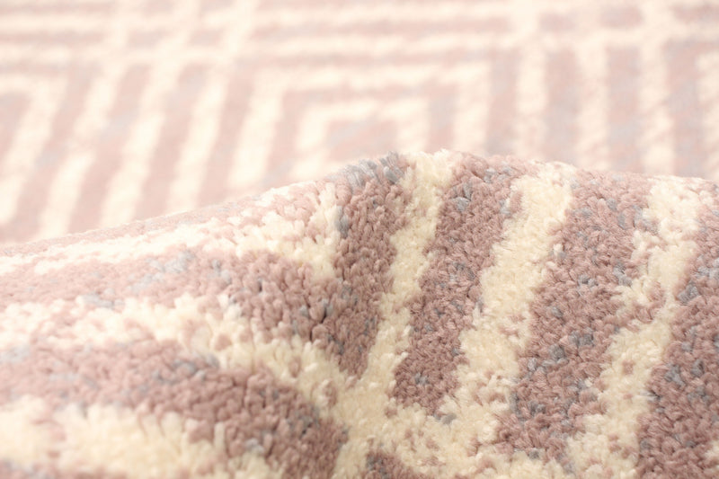 Carpette Electra argent-rose - 3 pi 11 pox 5 pi 7 po