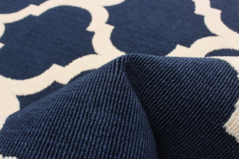 Carpette Sophie ivoirebleu marine - 4 pi 7 po x 6 pi 7 po