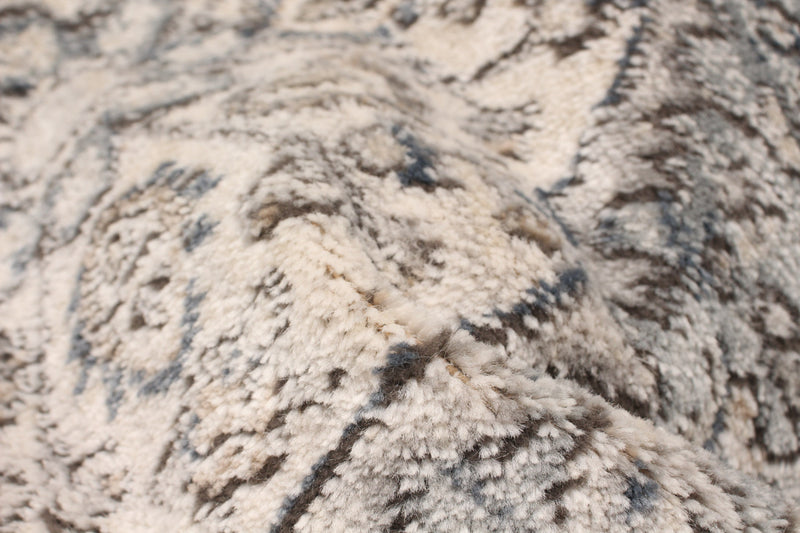 Carpette Octavian Tabriz bleu-ivoire - 2 pi 7 pox 8 pi 2 po
