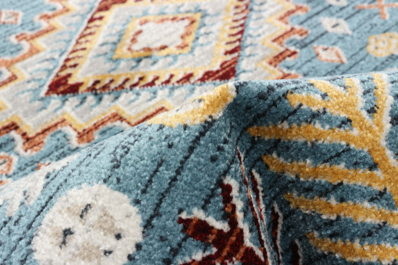 Carpette Gypsy bleue lavable à la machine - 2 pi 6 po x 8 pi 0 po
