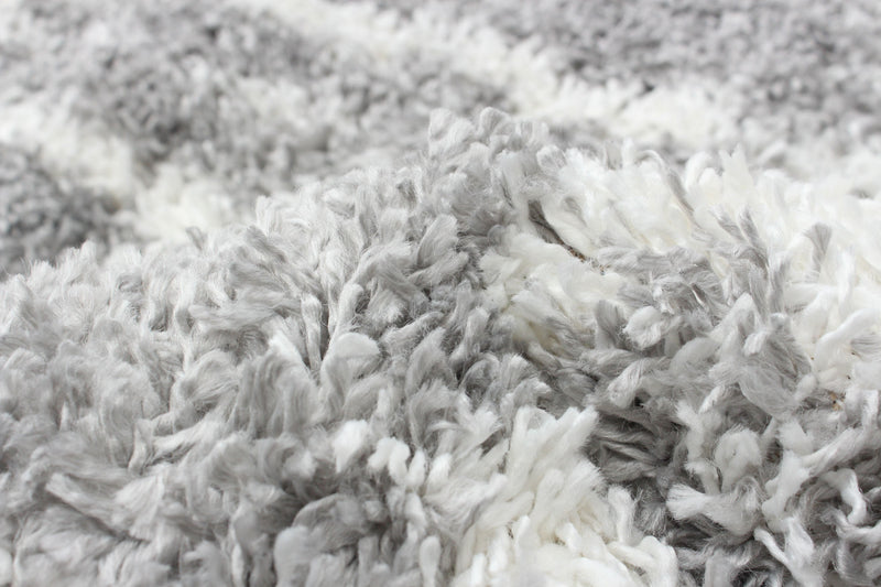 Carpette à poil long Helma Urban gris foncécrème 6 pi 7 po x 9 pi 6 po