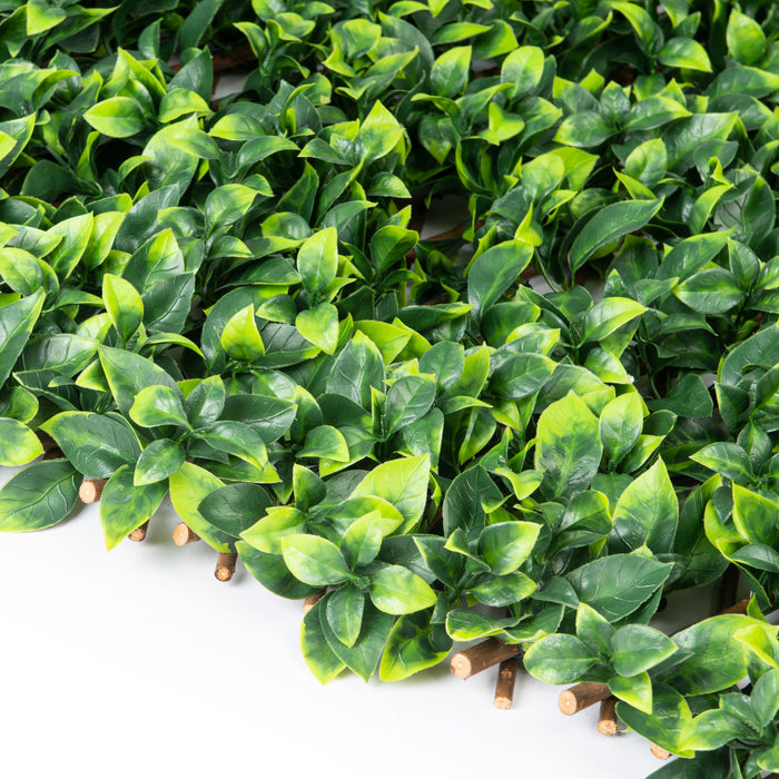 Treillis de saule extensible 36 po x 72 po avec feuilles de gardénia artificielles