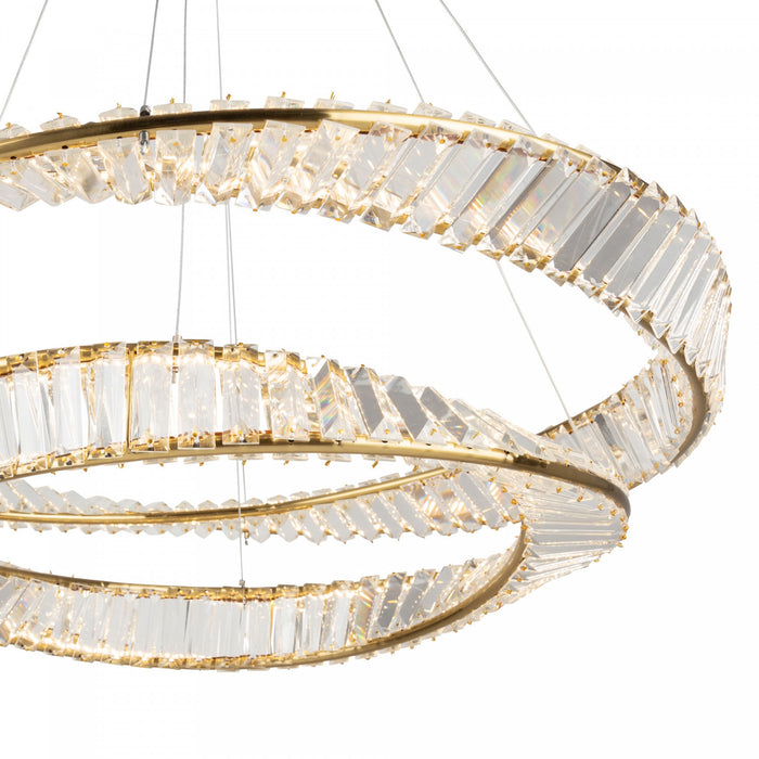 Lustre Stella laiton brossé à DEL de 65 W