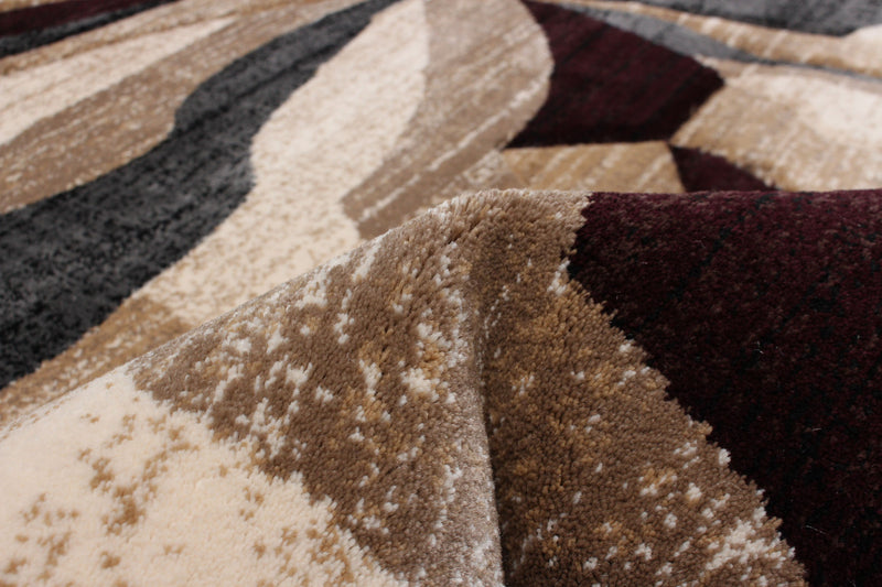 Carpette Mayoree brun, beige et noir - 6 pi 7 po x 9 pi 6 po