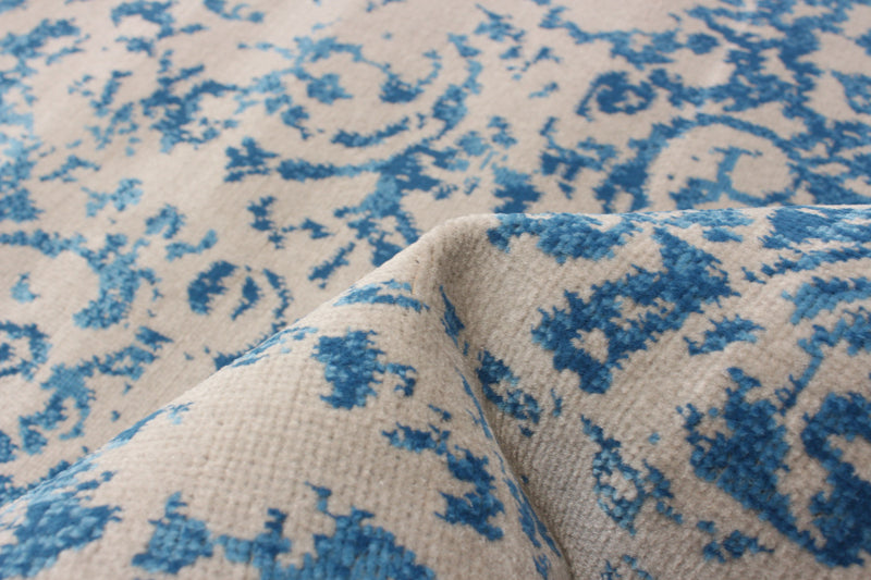 Carpette Corinne bleue 6 pi 7 po x 9 pi 6 po