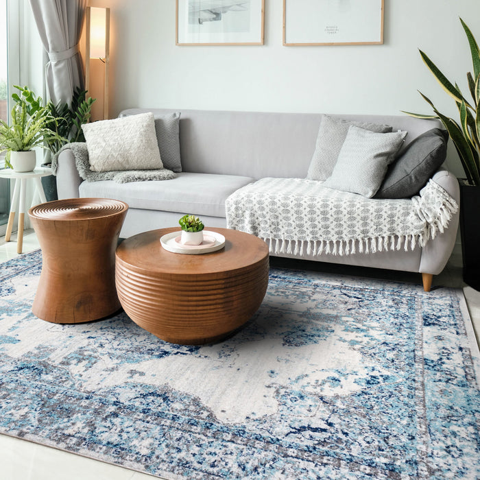 Carpette Roma Diamond bleue 4 x 6