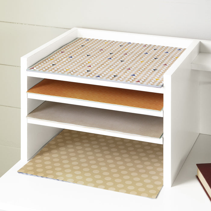 Table d’artisanat Crea avec crédence - blanc solide