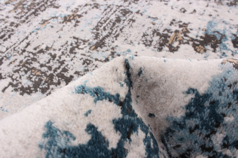 Carpette Emmylou bleue 6 pi 7 po x 9 pi 6 po