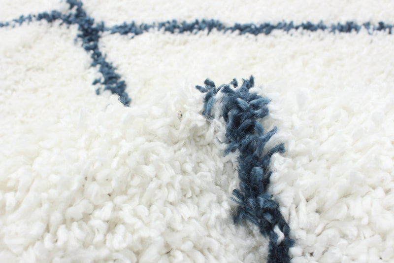 Carpette à poil long Helma Losange crème 3 pi 11 po x 5 pi 11 po
