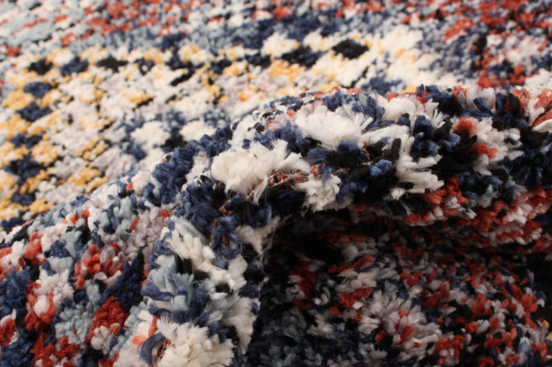 Carpette Makondo Mosaique bleu - 6 pi 7 pox 9 pi 6 po