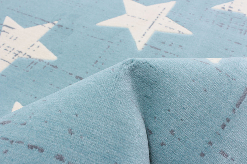 Carpette Ira turquoise 5 pi 3 po x 7 pi 7 po