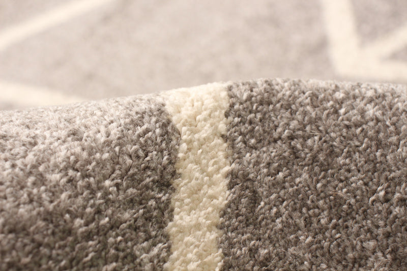 Carpette Anandi gris-ivoire - 7 pi 10 pox 10 pi 2 po