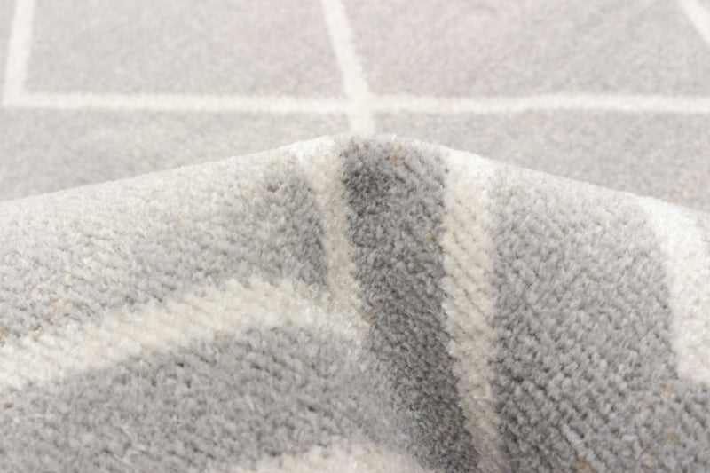 Carpette Kenza grise lavable à la machine - 2 pi 6 po x 8 pi 0 po