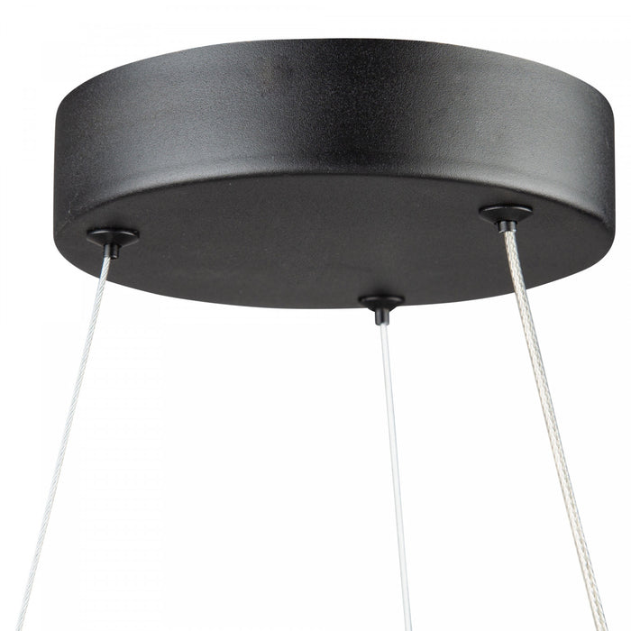 Luminaire suspendu Ara noir à DEL de 24 W