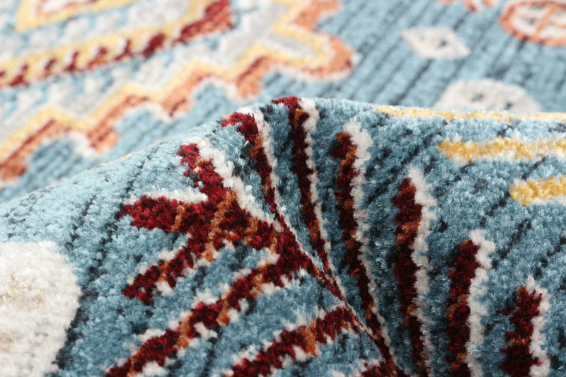 Carpette Gypsy bleue lavable à la machine - 3 pi 0 po x 5 pi 0 po