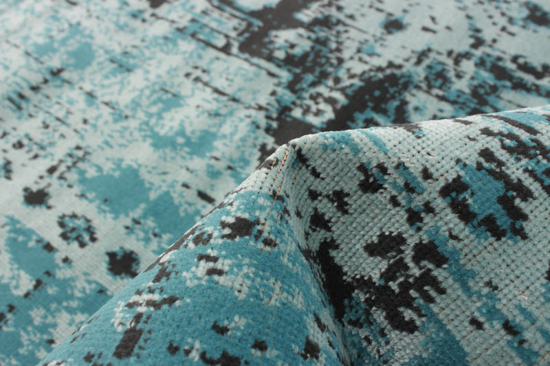 Carpette Chenta turquoise 5 pi 3 po x 7 pi 7 po
