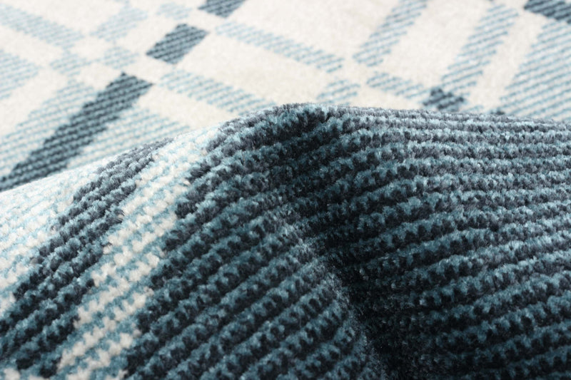 Carpette Roma bleue lavable à la machine - 2 pi 6 po x 8 pi 0 po