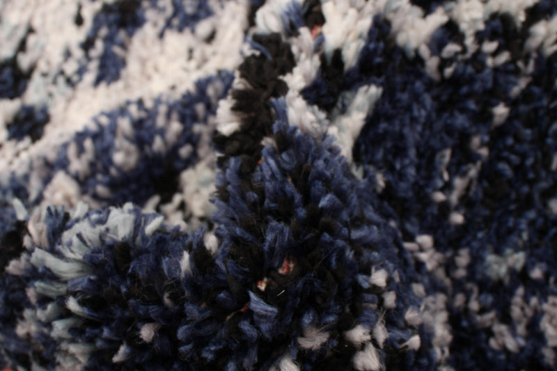 Carpette Makondo Mosaique bleu - 6 pi 7 pox 9 pi 6 po