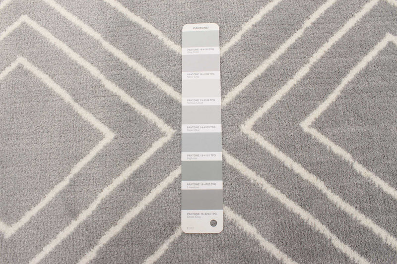 Carpette August gris géodeblanc 6 pi 7 po x 9 pi 6 po