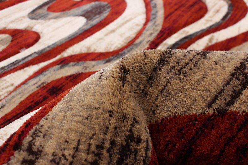 Carpette Allonah rouge - 7 pi 10 po x 10 pi 2 po