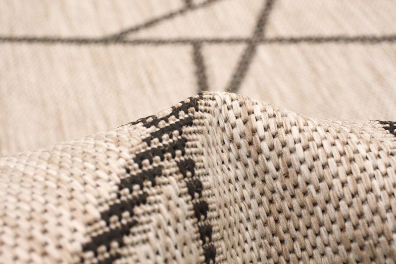 Carpette Sadie Abstract argent-noir - 7 pi 10 pox 10 pi 2 po