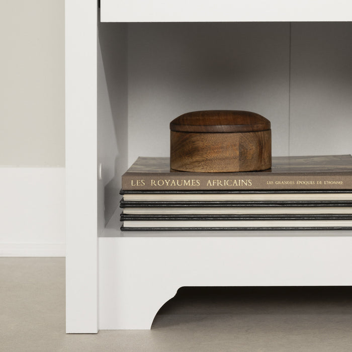 Fusion Table de Chevet 1 Tiroir - Blanc solide
