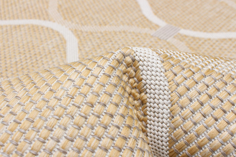 Carpette Neisha Abstract dorée 6 pi 7 po x 9 pi 6 po