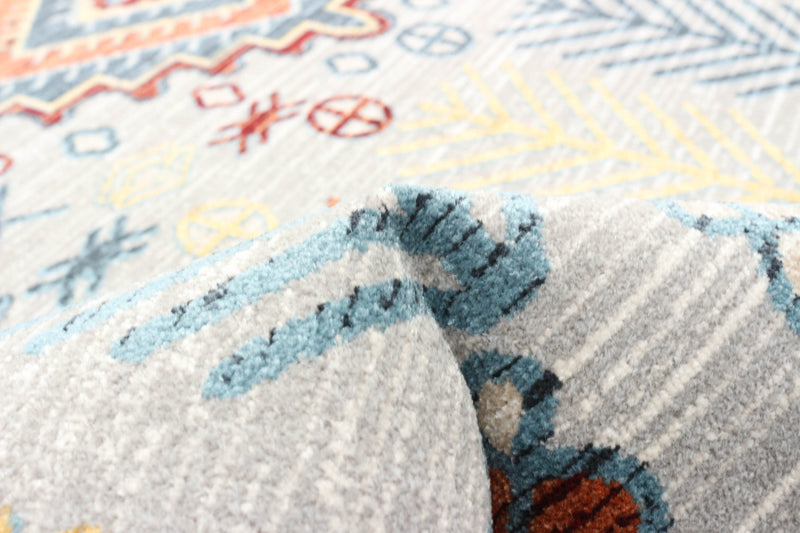 Carpette Gypsy grise lavable à la machine - 5 pi 0 po x 7 pi 0 po