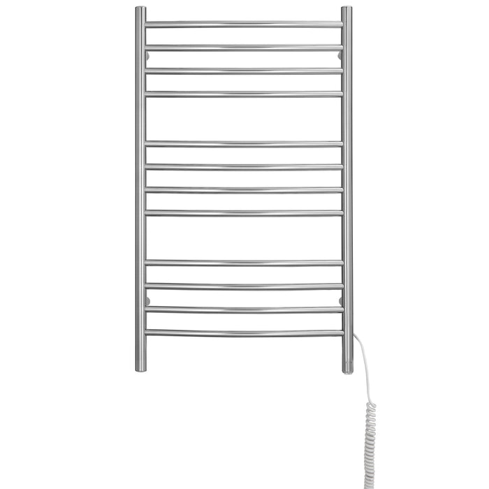 Porte-serviettes chauffant électrique Lustra d’Ancona 12 barres courbées, câblé et branché - AN-5342